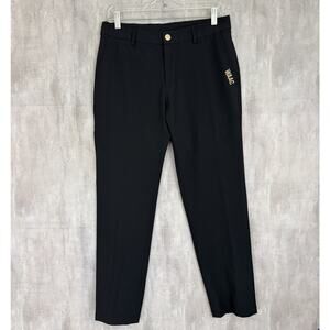 Waac Golf Pants Men’s Size 1 (30x28) Black Gold Logo Zip Pockets Water Proof